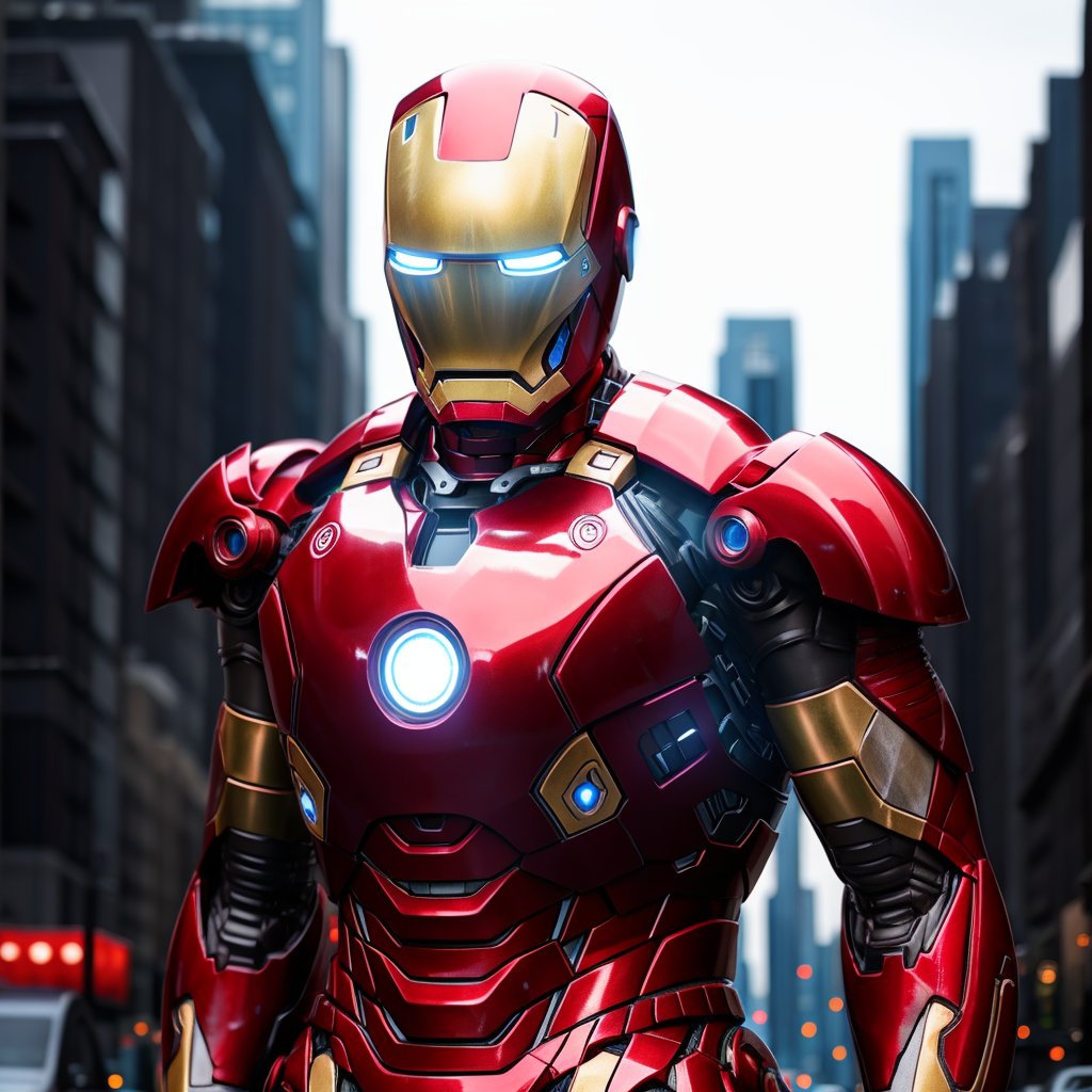 00511-1390676999-Ironman solo, looking_at_viewer, blue_eyes, 1boy, upper_body, male_focus, armor, blurry, blurry_background, glowing, helmet, rob.jpg